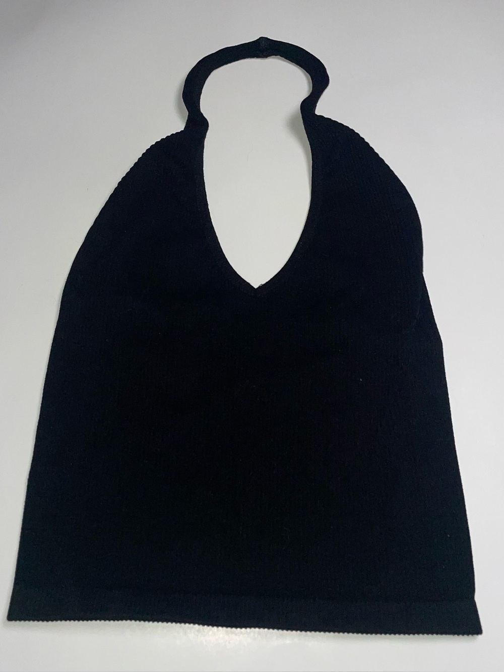 Out From Under Urban Outfitters S Black Ribbed Halter Neck Athleisure Crop Top